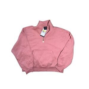Jordan Women's Flight Fleece Quarter Zip Pink Size S